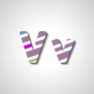 Colorful letter alphabet N567