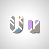 Colorful letter alphabet N568