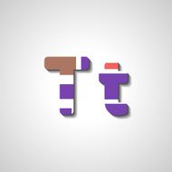 Colorful letter alphabet N569