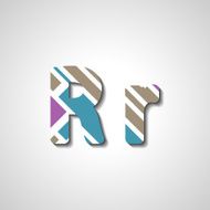 Colorful letter alphabet N572