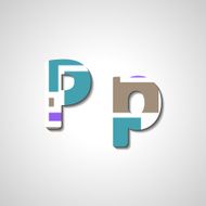 Colorful letter alphabet N574