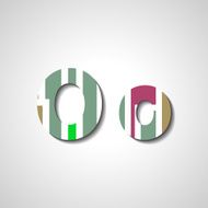 Colorful letter alphabet N575