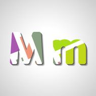 Colorful letter alphabet N577