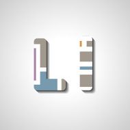 Colorful letter alphabet N578