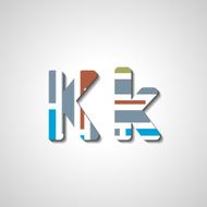 Colorful letter alphabet N579
