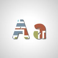 Colorful letter alphabet N581