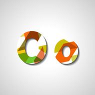 Colorful letter alphabet N583
