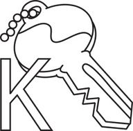 Letter K Key