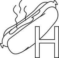 Letter H Hot Dog