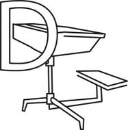 Letter D Desk