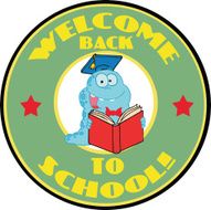 Worm Holding A Book With Text