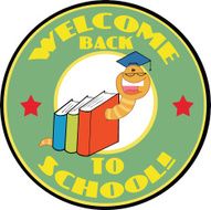 Happy Worm In Books With Text