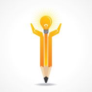 Save energy concept with pencil hands