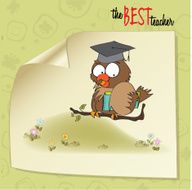 Owl Teacher in vector format