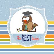Owl Teacher in vector format N2