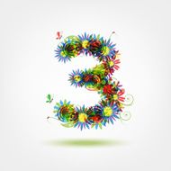 Three floral number for your design