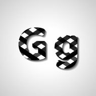 Colorful letter alphabet N586