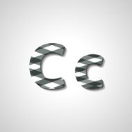 Colorful letter alphabet N590