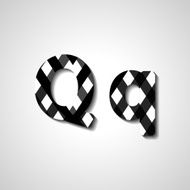 Colorful letter alphabet N601