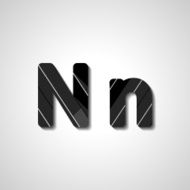 Colorful letter alphabet N604