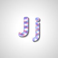 Colorful letter alphabet N608