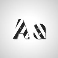Colorful letter alphabet N609