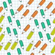 Seamless background with colored pencils N2