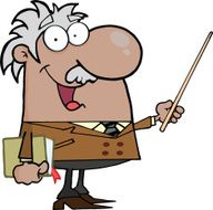 African American Professor Holding A Pointer