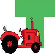 Funny Cartoon Alphabet Letter T