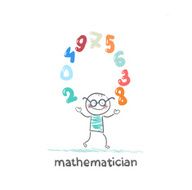 mathematician juggles figures N2