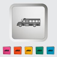 School bus flat icon N4