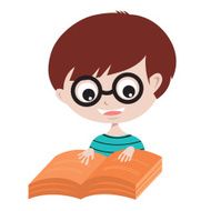 Happy Boy Reading A Book N2