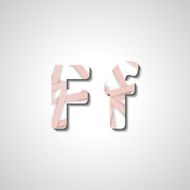 Colorful letter alphabet N613