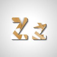 Colorful letter alphabet N617