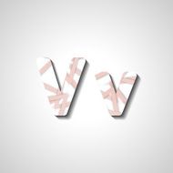 Colorful letter alphabet N621
