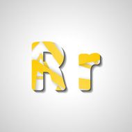 Colorful letter alphabet N626