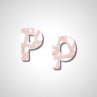 Colorful letter alphabet N628