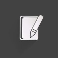 Notepad web icon flat design