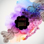 Vector hand drawn watercolor background