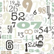 Seamless Numbers background in retro vintage style
