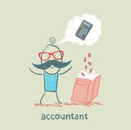 accountant with a book