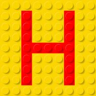 Letter H in construction kit N2
