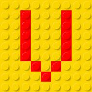 Letter V in construction kit N2