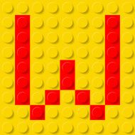 Letter W in construction kit N2