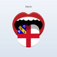 Herm language Abstract human tongue