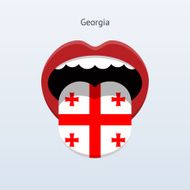 Georgia language Abstract human tongue