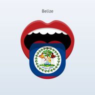 Belize language Abstract human tongue