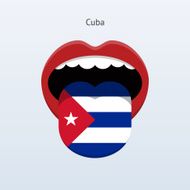 Cuba language Abstract human tongue