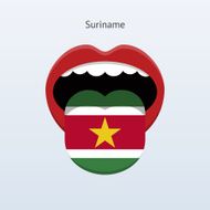 Suriname language Abstract human tongue