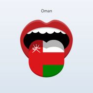 Oman language Abstract human tongue